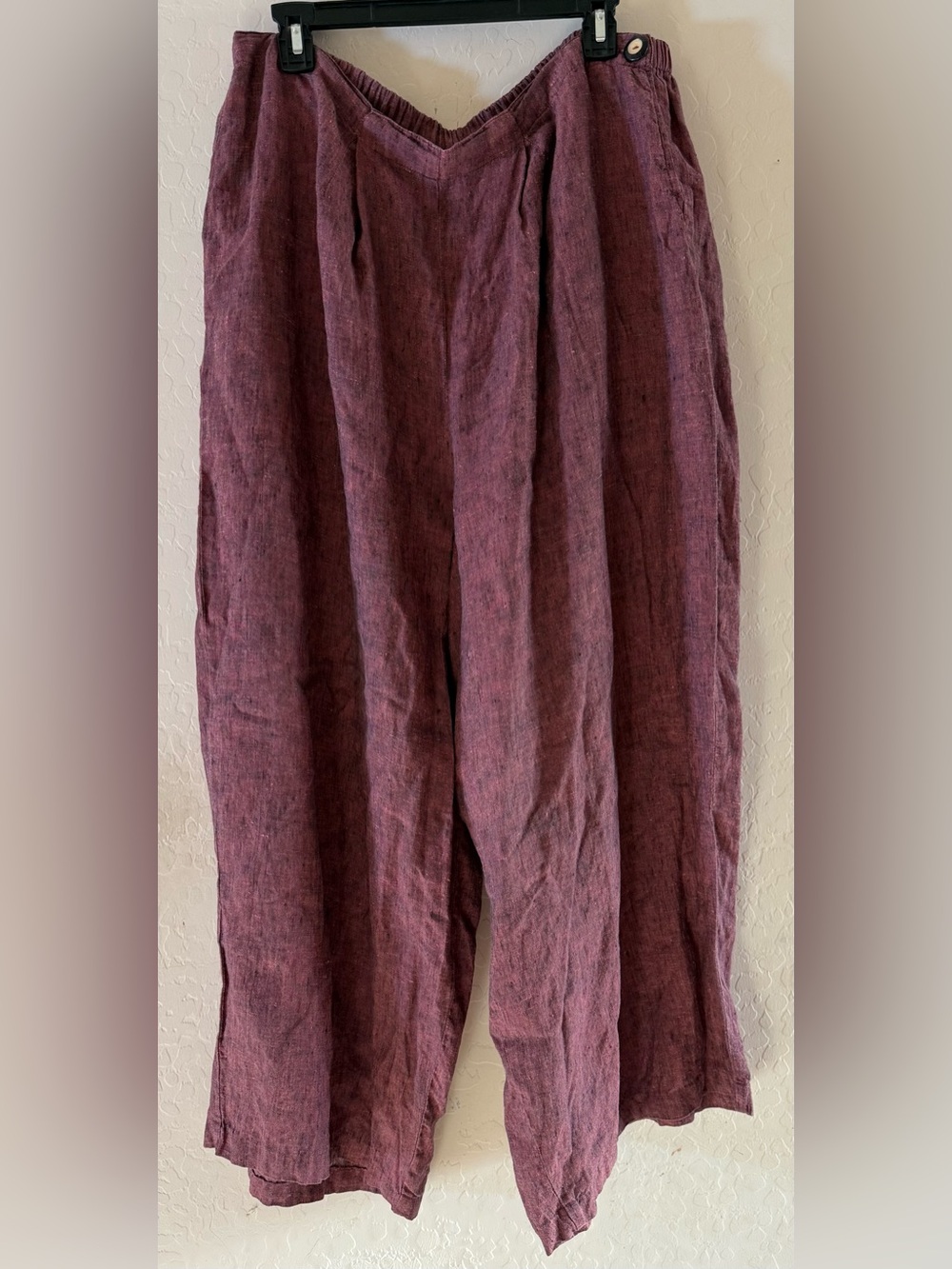 Flax, 2G, 100% linen, wide leg pants with pocket